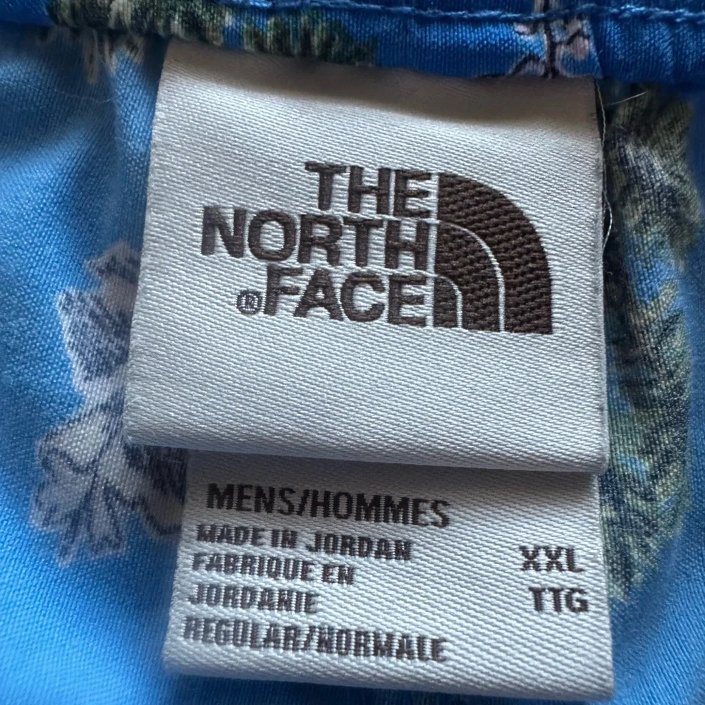 Rare The North Face 'Desert Cactus' AOP, Blue Shorts w/Adj Waist, Men's 2X #1104
